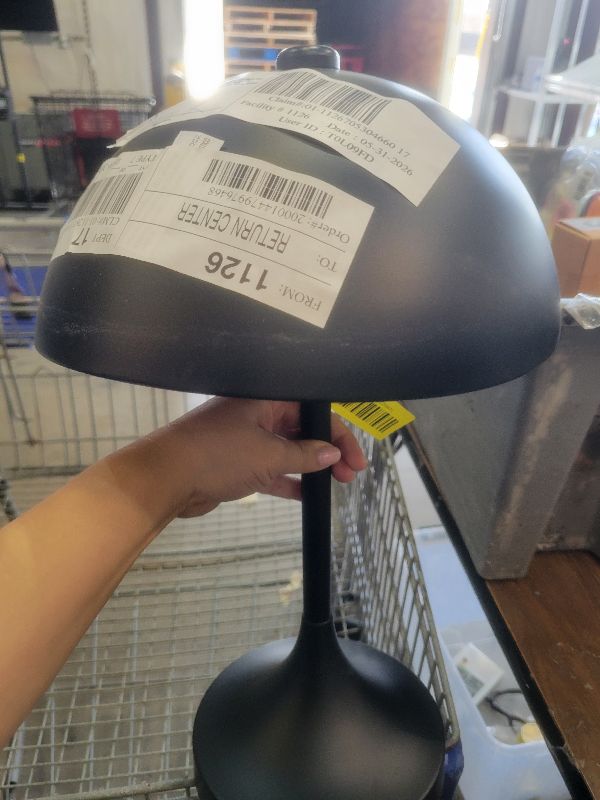 Photo 1 of  Better Homes & Gardens 18 Modern Dome Touch on/Off Table Lamp Black 