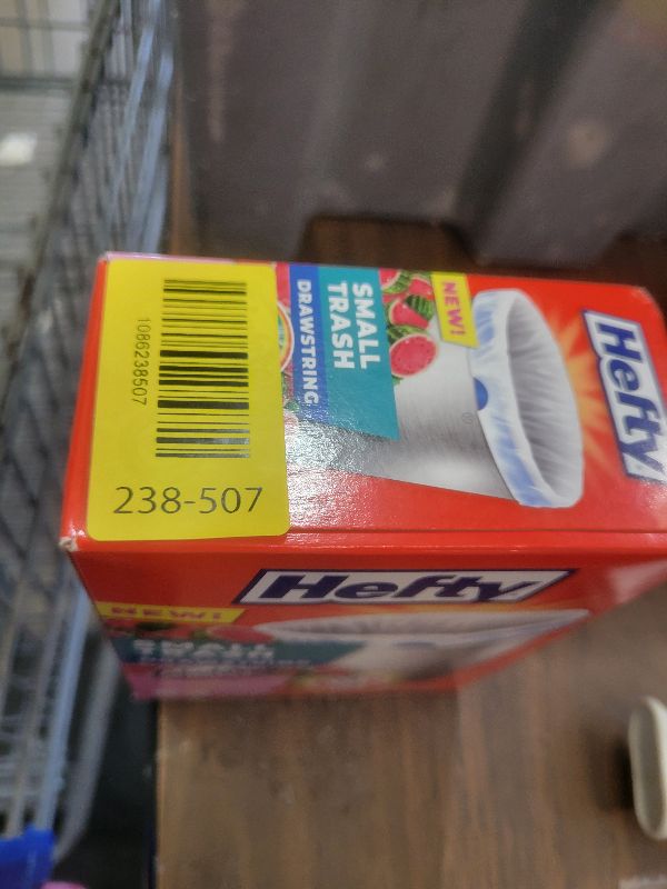 Photo 1 of  Hefty Small Trash Bags Fabuloso Watermelon Scent 4 Gallon 52 Count 