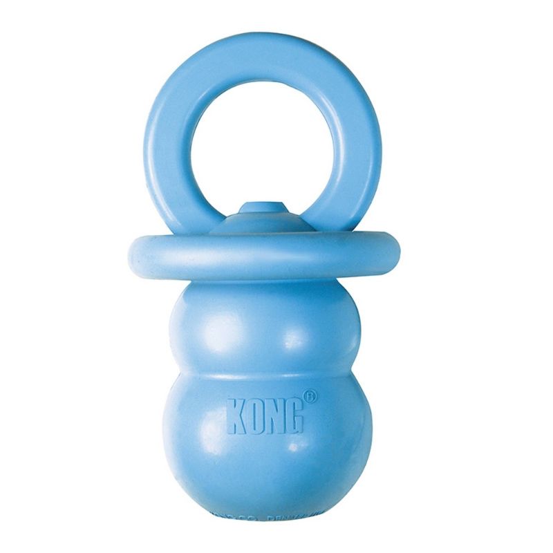 Photo 1 of KONG® Puppy Binkie Stuffable Dog Toy Blue Small for Beginner Chewers