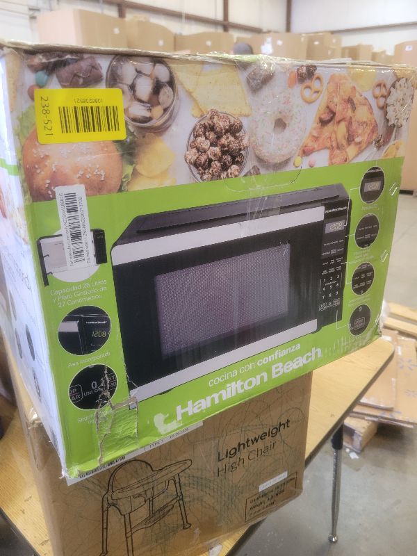 Photo 1 of Hamilton Beach 0.9 Cu Ft Countertop Microwave Oven 900 Watts Stainless Steel New