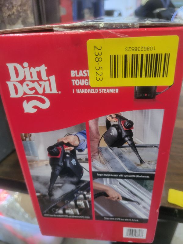 Photo 1 of Dirt Devil Handheld Portable Steam Cleaner for Tile Grout Windows Bathrooms Kitchens Fabric Steaming 7-Piece Set WD21010