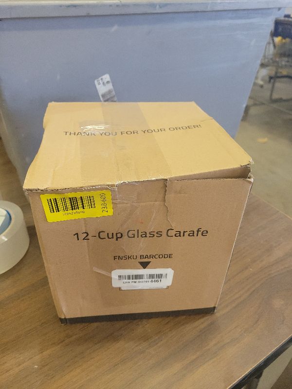 Photo 1 of 12-Cup Replacement Glass Coffee Carafe for Cuisinart Coffee Maker Models DCC-1200, DCC-1100BK, DCC-2650, CHW-12, CHW-12P1, DGB-550BK, DGB-550BK1, DGB-625BC, DGB-700BC, and SS-12 | Part# DCC-1200PRC