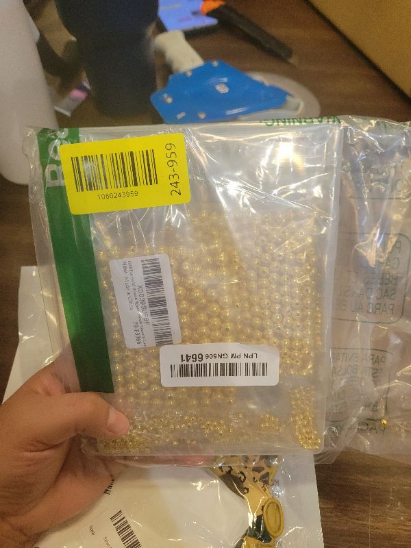 Photo 1 of 1200Pcs Gold Round Spacer Beads Smooth Loose Ball Beads for Bracelet Craft, 4mm, 6mm, 8mm