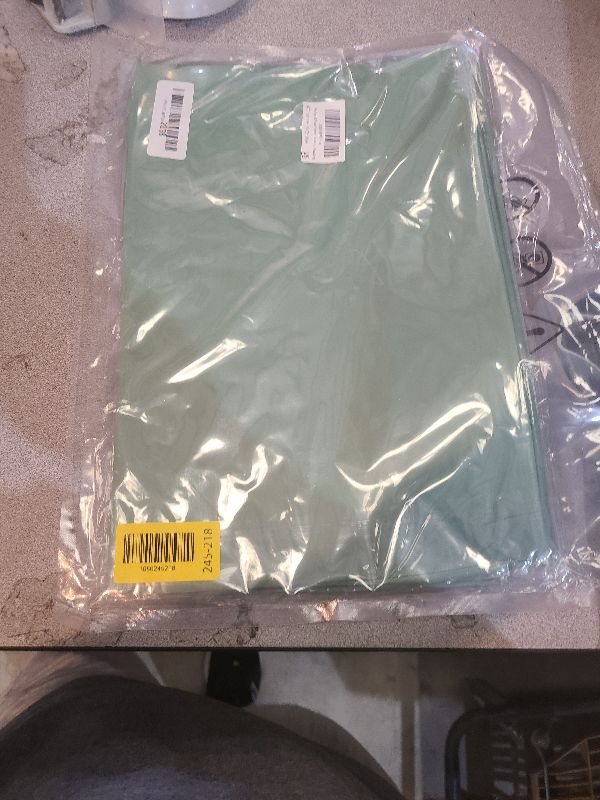 View 2 of 3 Pack Plastic Sage Green Tablecloth, 54 X 108Inch Scalloped Table Cover Disposable Sage Green Tables Cloth for Rectangle Tables Waterproof Table Cover for Baby Shower Bridal Tea Party Wedding
