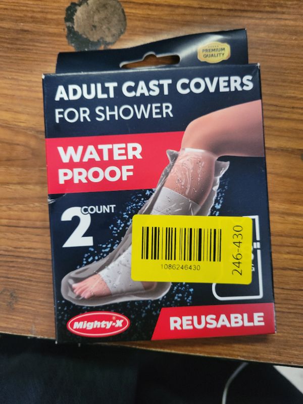 Photo 1 of 100% Waterproof Cast Covers for Shower Leg - 2pk - Tight Seal - Reusable Adult Half Leg Cast Protectors - Knee, Ankle, Foot - After Surgery Bandage and Dressing Cast Bag for Wounds and Burns