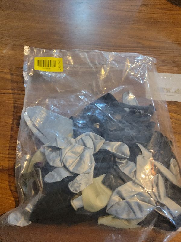 Photo 1 of 137Pcs Black and Silver Balloons Garland Arch Kit with Stars - 5 10 12 18 inch Black Silver Confetti Latex Party Balloons for 2025 Graduation Retirement Birthday Anniversary