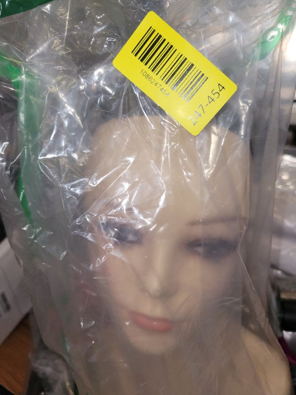 Photo 1 of 17-inch Female Mannequin Head Form with Eyelashes and Lips Display Stand for Wigs, Hats, Jewelry