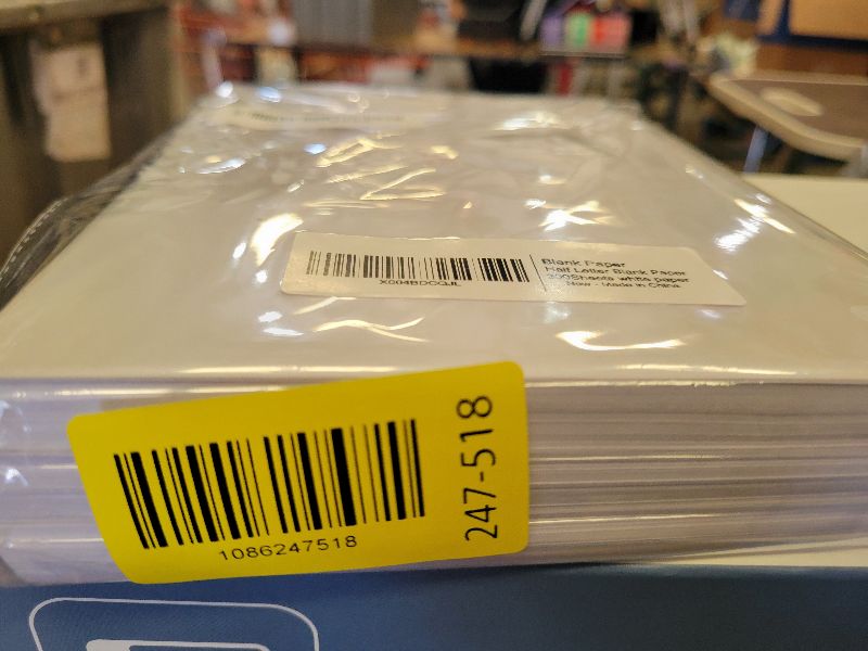 Photo 1 of (3-Pack) Half Letter Blank Paper, A5 300 Sheets/600 Pages Printer Paper, Unpunched, Blank Copy Paper, 100gsm, White, 5.8'' x 8.2''
