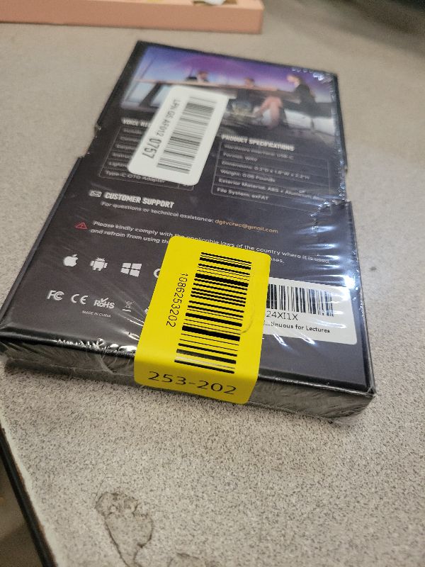 Photo 1 of 128G (9800 Hour) Voice Activated Recorder, Double-Sided Magnetic Audio Recorder with Playback, MP3 Form Voice Recorder with AI Noise Reduction, USB-C Listening Devices, 70H Continuous for Lectures