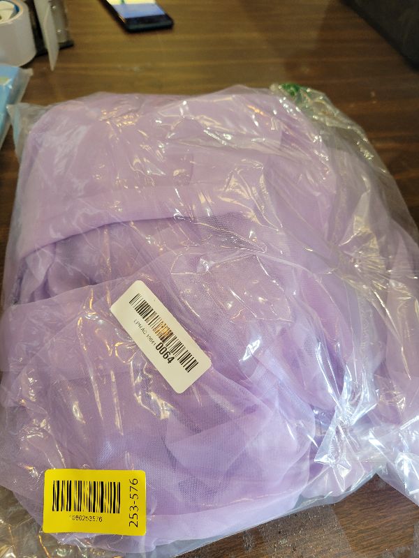 Photo 1 of 10x10ft Purple Tulle Backdrop Curtain for Parites, Sheer Backdrop Curtains for Wedding Baby Shower Birthday Party Photo Shoot Decorations