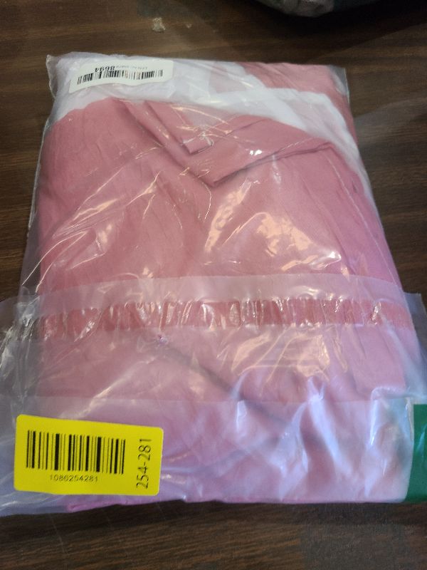 Photo 1 of 1 Piece Ombre Chiffon Sheer Window Scarf Valance Curtain 18ft for Living Room Girls Bedroom Decor, 216 Inch Long Crinkle Soft Window Sheer Voile Valance for Holiday, Wedding Party Decor, Pink, 52"W