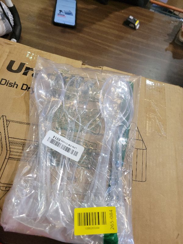 Photo 1 of 12 Pack Plastic Serving Spoons For Buffet - Extra Large 10 in Clear Plastic Serving Utensils For Hot And Cold Food - Disposable Serving Utensils For Parties - Heavy Duty Plastic Serving Spoon