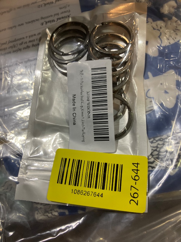 Photo 1 of 11 Pcs Stainless Steel Keyrings,Heavy Duty Round Split Key Chain Rings,30 mm/1.2 inch Flat Keyring