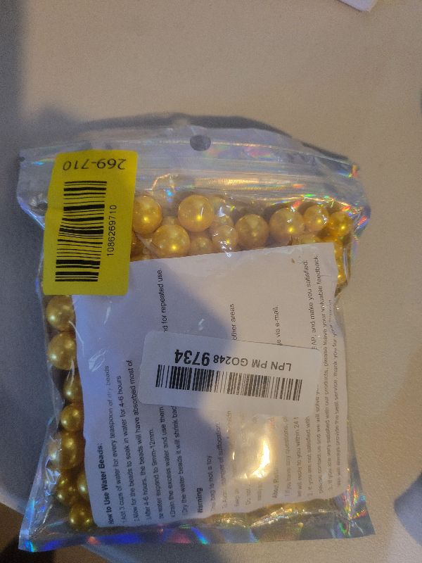 Photo 1 of 120 Pieces Floating NO Hole Pearls for Vases Centerpieces,Pearl Beads Gold Floating Beads for Vases Floating Candles Home Weddings Party Table Centerpieces Table Decor 20mm/14mm/10mm