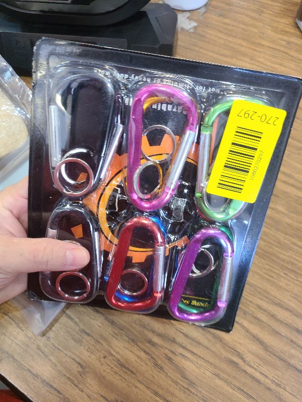Photo 1 of 12PCS Carabiner Keychain Clip - 3" Aluminum Caribeener Key Clip,D Ring Shape Nonlocking Carabeaner Hook Buckle,Multi-Function Spring Snap Key Clips Tool for Home,Camping,Hiking,Traveling,Backpack