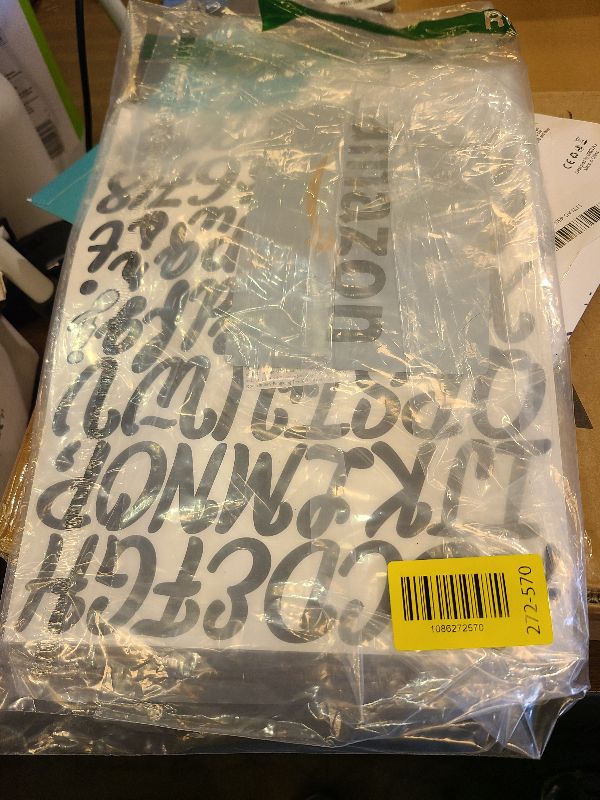 Photo 1 of 1.5 Inch Letter Number Stickers, 616 Pieces Black Alphabet Symbols Sticker