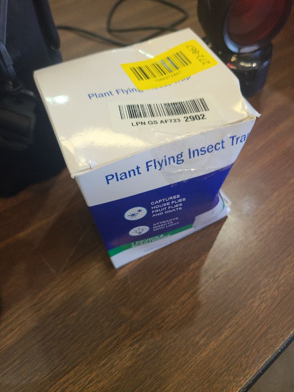 Photo 1 of 1 Plant Flying Insect Trap Indoor & 4 Cartridges - Compatible with M577 Refill - Plug in Fruit Fly Trap for Indoor - Use in Any Room (1 Plug in Device & 4 Refill Cartridges)