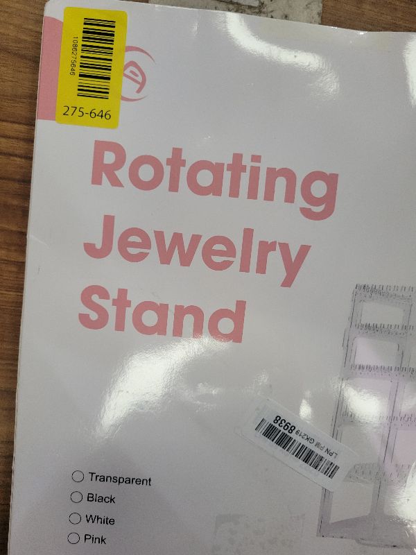 Photo 1 of 17Dec 360 Rotating Earring Holder Organizer Stand,5 Tiers Acrylic Jewelry Organizers and Storage,Stud Earring Organizers and Storage,212 Holes and 212 Grooves for Earrings Necklaces chain bracelet