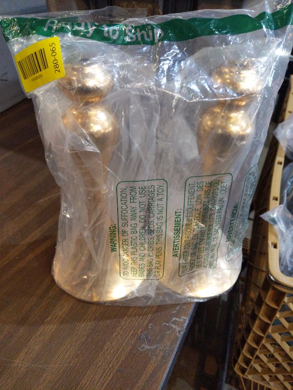 View 2 of 2 Pcs 22" Tall Gold Vases for Wedding Centerpieces Metal Large Trumpet Vase