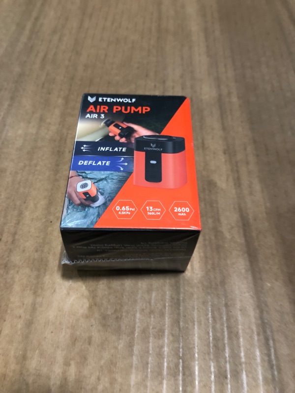 View 2 of *** NEW FACTORY SEALED *** ETENWOLF AIR 3 Portable Air Pump with Battery & Camping Light