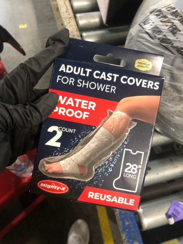 Photo 1 of 100% Waterproof Cast Covers for Shower Leg - 2pk - Tight Seal - Reusable