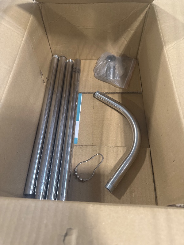 Photo 1 of ***PARTS ONLY***Tanxih Corner Shower Curtain Rod Adjustable Stainless Steel L Shaped Rack Drill Free Install for Bathroom, Bathtub, Clothing Store (35.5"-51.2" x 35.5"-51.2")