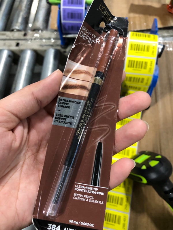 View 2 of [OPENED] L'Oreal Paris Makeup Brow Stylist Definer Waterproof Eyebrow Pencil, Ultra-Fine Mechanical Pencil, Draws Tiny Brow Hairs and Fills in Sparse Areas and Gaps, Auburn, 0.003 Oz