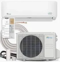 View 1 of ***PARTIAL SET*** Senville LETO Series 12000 BTU Mini Split Air Conditioner Heat Pump 110/120V White