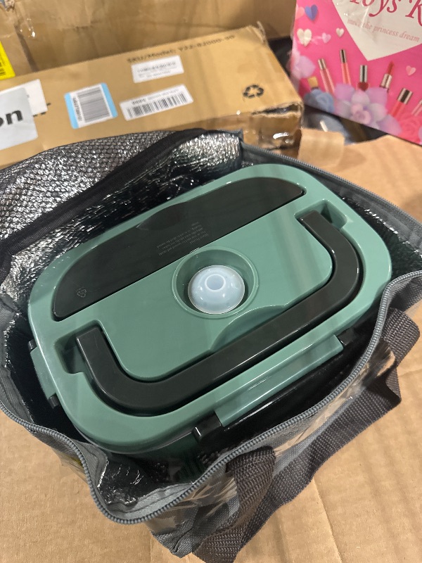 Photo 1 of ***No Cord**dew Electric Heated Lunch Box, 100W Fast Heating, 1.5L Food-Grade 304 Stainless Steel, 12V/24V/110V Portable Food Warmer for Car Truck Office Adults, Lonchera Electrica Portatil (Green)