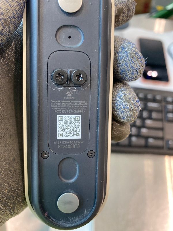View 4 of **View Clerk Notes**Google Nest Doorbell (Wired, 3rd Gen) - 2K Video, Live View - 2025 - Linen **used**