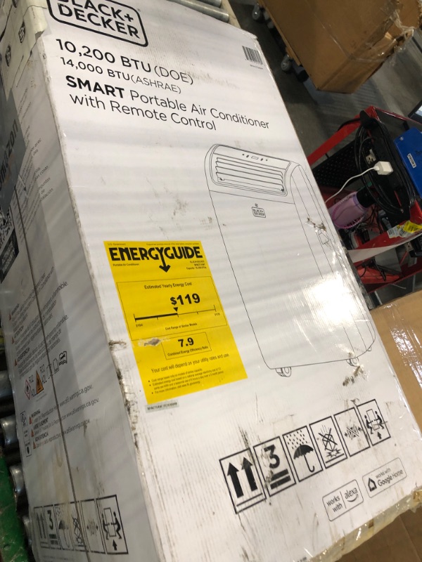 Photo 1 of ***UPDATED 7/31*** BLACK+DECKER Smart Portable Air Conditioner, 14,000 BTU for Rooms up to 700 Sq. Ft., Smart Portable AC with Follow Me Remote and Window Kit, BPACT14WT, White