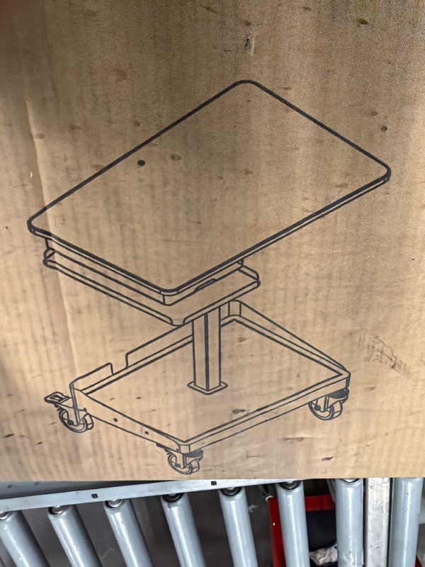 Photo 1 of ***SIMILAR ITEM***Laptop Desk Stand for Bed Portable Desk Overbed Bedside Mobile Laptop Table Rolling Foldable Table Adjustable Height with Locked Wheels & Mouse Pad for Office Sofa (Dekuwood Black)