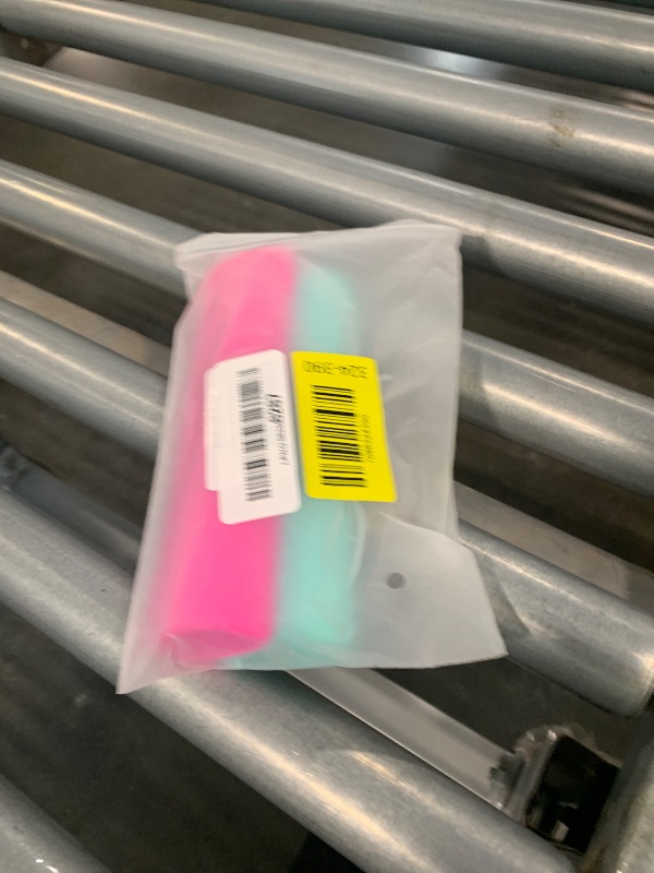 Photo 1 of (2 Pack) ONEBOM Silicone TV Remote Cover, (6.2 Inch*1.5 Inch) Anti Slip Silicone Protective Case with Same Color Lanyard(Rose Red&Sky Blue)