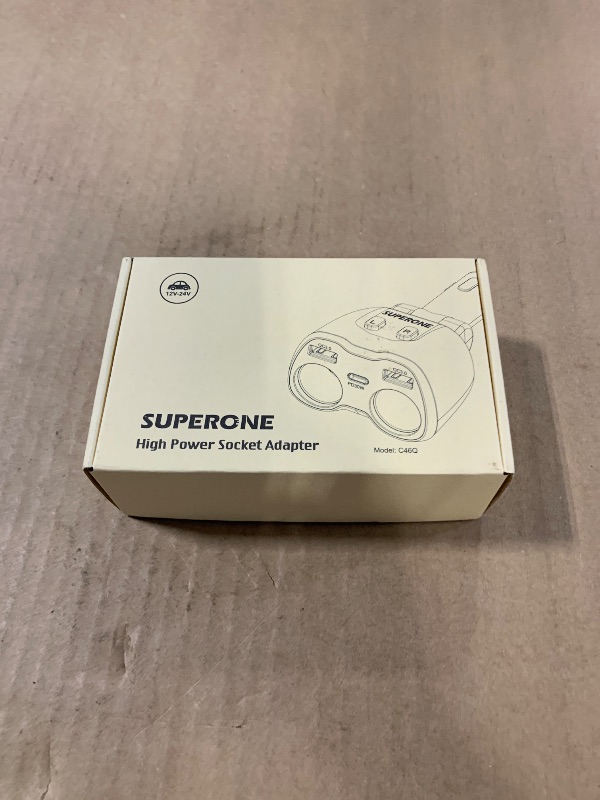 Photo 1 of [2026 Upgraded] Cigarette Lighter Splitter, SUPERONE 180W 2-Socket Cigarette Lighter Adapter with Dual QC3.0 and 20W PD USB C Car Charger Splitter for GPS/Dash Cam/Laptop/iPad/iPhone 17/16/15/14/13/12