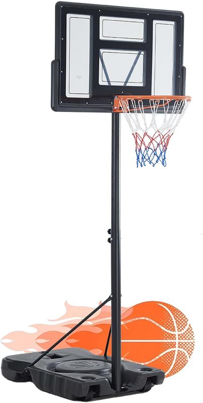 Photo 1 of ***FACTORY SEALED*** DUMOS Portable Basketball Hoop, Shatterproof Backboard & Shock Absorbent Rim, Easy Height Adjustable Outdoor Basketball Goal with Fillable Base & Wheels for Backyard/Driveway/Pool