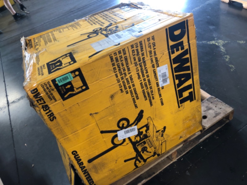 View 4 of ***TRUCK/TRAILER PICKUP ONLY*** parts only DEWALT Table Saw 10 Inch with Foldable Rolling Table Saw Stand, 15 Amp, 4800 RPM, 32-1/2-Inch Rip Capacity (DWE7491RS)