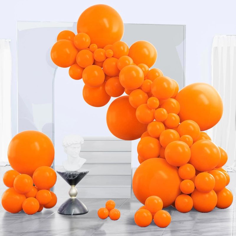 Photo 1 of ***STOCK PHOTO FOR REFERENCE ONLY***PartyWoo Orange Balloons 140pcs Different Sizes of 18 12 10 5 Inch Matte Fall Balloon Arch Kit Garland for Thanksgiving Halloween Little Cutie Baby Shower Birthday Party Decorations Orange-Y9
