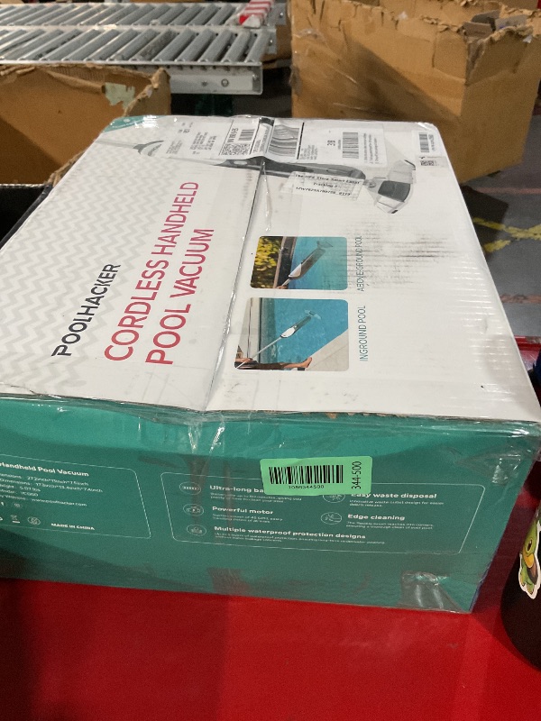 Photo 1 of [Patent] POOLHACKER Cordless Handheld Pool Vacuum for Above Ground Pool & Inground Pools, Pool Vacuum Cleaner Flexible Head for Curved, 18.5 GPM Strong Suction, 1-Click Debris Emptying, Rechargeable