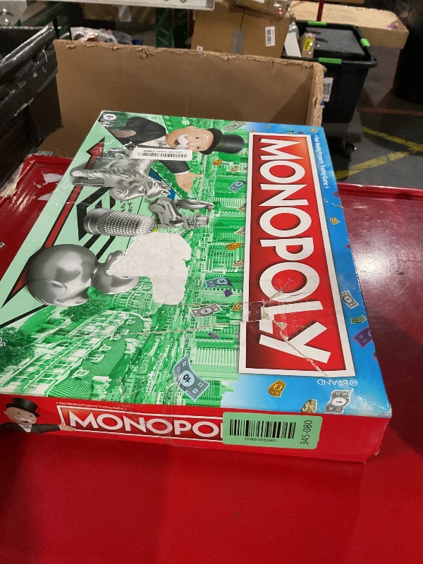 Photo 1 of ** CHECK COMMENTS**DAMAGED BOX**Monopoly Game, Family Board Games for 2 to 6 Players & Kids Ages 8 and Up, Includes 8 Tokens (Token Vote Edition)