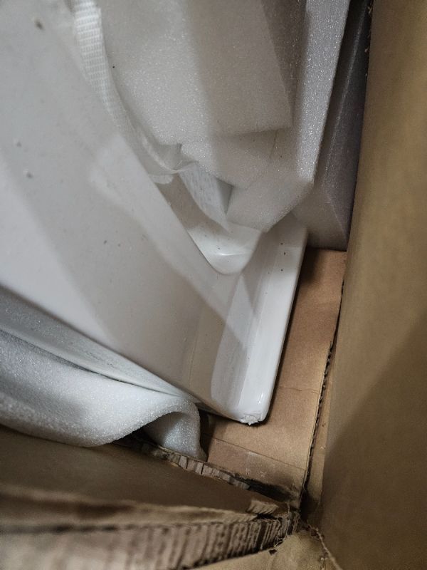 Photo 1 of ** has chips on corners see pics ** Fine Fixtures 32" x 32" Double Threshold Acrylic Shower Base with Non-Slip Textured Surface - Durable White Shower Floor Pan for Safe, Reliable Bathroom Use