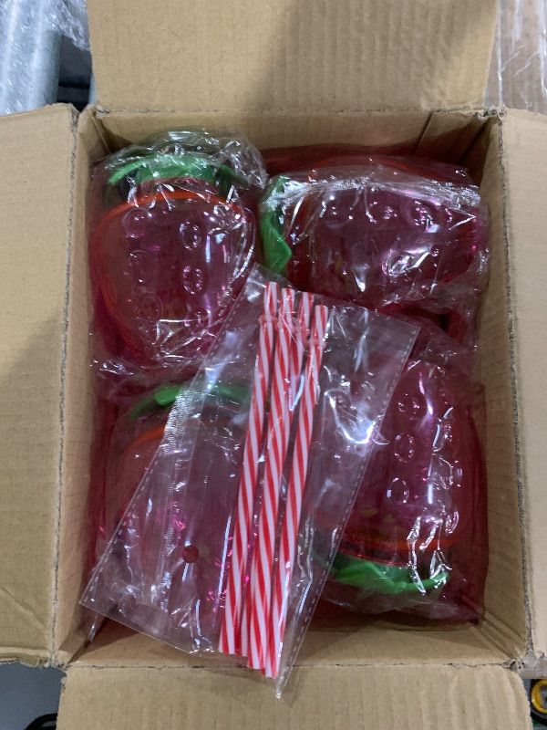 Photo 1 of ***MISSING PARTS***
12 Pcs Strawberry Plastic Cups with Lids and Straws, 17 oz Reusable Cute Strawberries Drinking Cups Strawberry Water Bottles for Spring Hawaiian Summer Berry First Birthday Party Decor Supplies