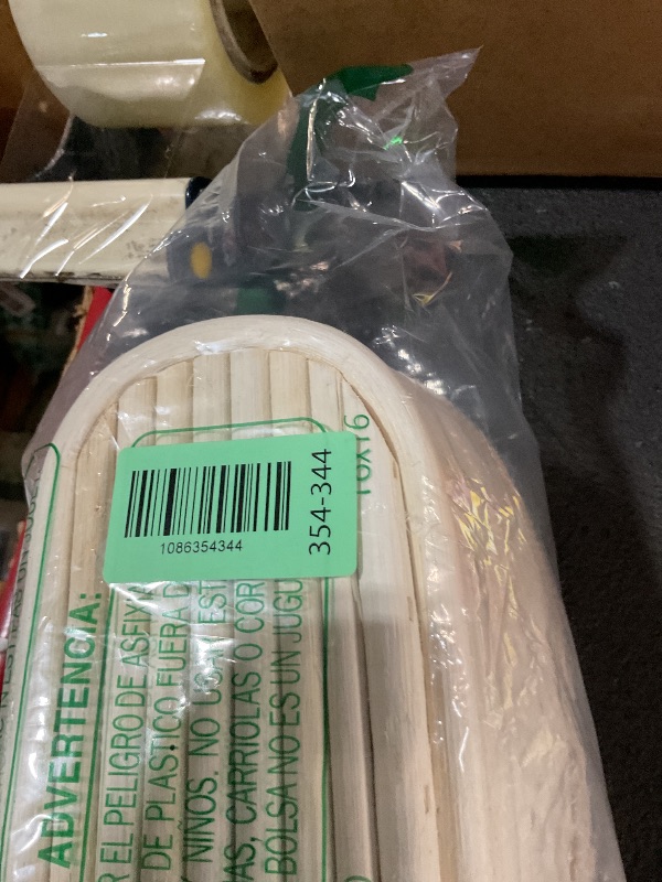 Photo 1 of "Saint Germain Bakery Premium Round Bread Banneton Basket with Liner - Perfect Brotform Proofing Basket for Making Beautiful Bread (10"" Oval (2x count))"