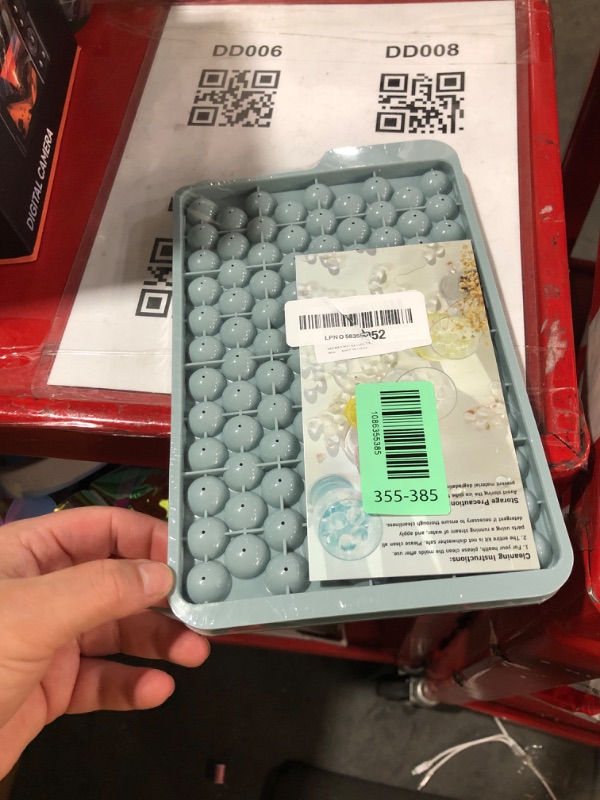 Photo 1 of ***ONLY 1***Mini Ice Cube Trays, 2pk, Make Tiny Pebble Ice Balls for Coffee, Fast Chill, Easy Release, Stackable with Lid & Storage Bin