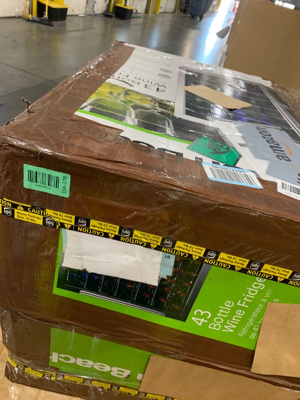Photo 1 of ** for parts only, does not cool compressor not working ** Hamilton Beach HBWF4303, 43-Bottle Wine Cooler Fridge Cellar with Curved Wire Shelves, Digital Control, Mirror Finish