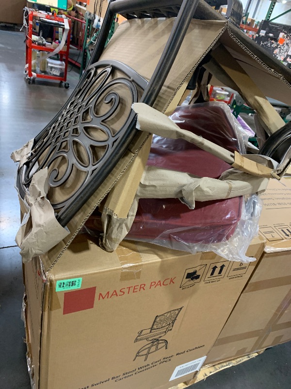 Photo 1 of ***FACTORY SEALED*** ***STOCK PHOTO FOR REFERENCE ONLY*** Santa Monica Cast Aluminum 4 Pc Set Swivel Rocker Dining Chair Set in Antique Bronze/Sesame by Darlee