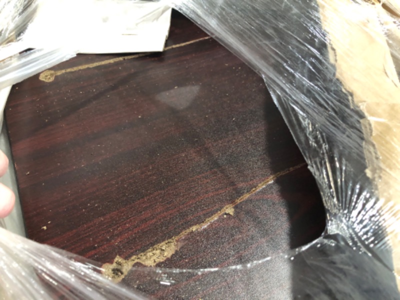 Photo 1 of ***DAMAGED - SEE NOTES/PICTURES***TRUCK/TRAILER PICKUP ONLY***Flash Furniture 8 ft Laminate Folding Banquet Table, Mahogany
