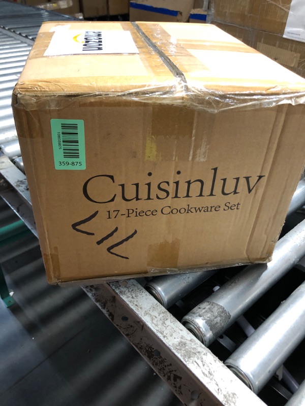 Photo 1 of ***FACTORY SEALED - OPENED FOR INSPECTION***Cuisinluv 17-Piece Granite Stone Cookware Set - Black