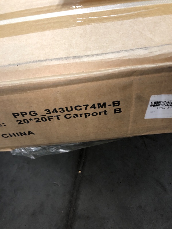 Photo 1 of ***TRUCK/TRAILER PICKUP ONLY***PARTIAL SET - PRICE ADJUSTED***GarveeLife 20x20 ft Vertical Roof Metal Carport, Heavy-Duty 2 Cars Car Port