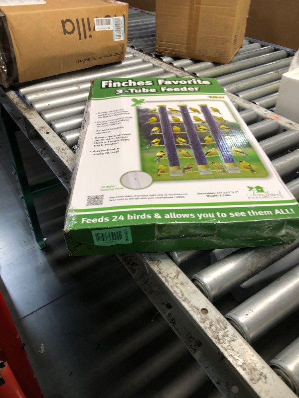 Photo 1 of ***BIRDS NOT INCLUDED***Songbird Essentials Finches Favorite Yellow 3 Tube Thistle Feeder