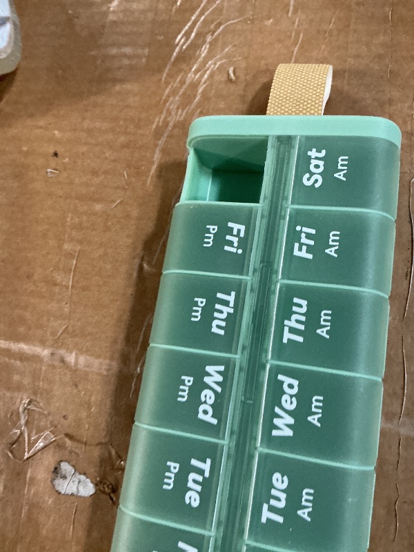Photo 1 of ***MINOR MISSING ONE PART*** Ideerfit AM PM Pill Organizer 7 Day, 2 Times a Day Weekly Pill Box with Moisture-Proof Desiccant, Compact Easy-Open Medicine Case for Vitamins, Supplement